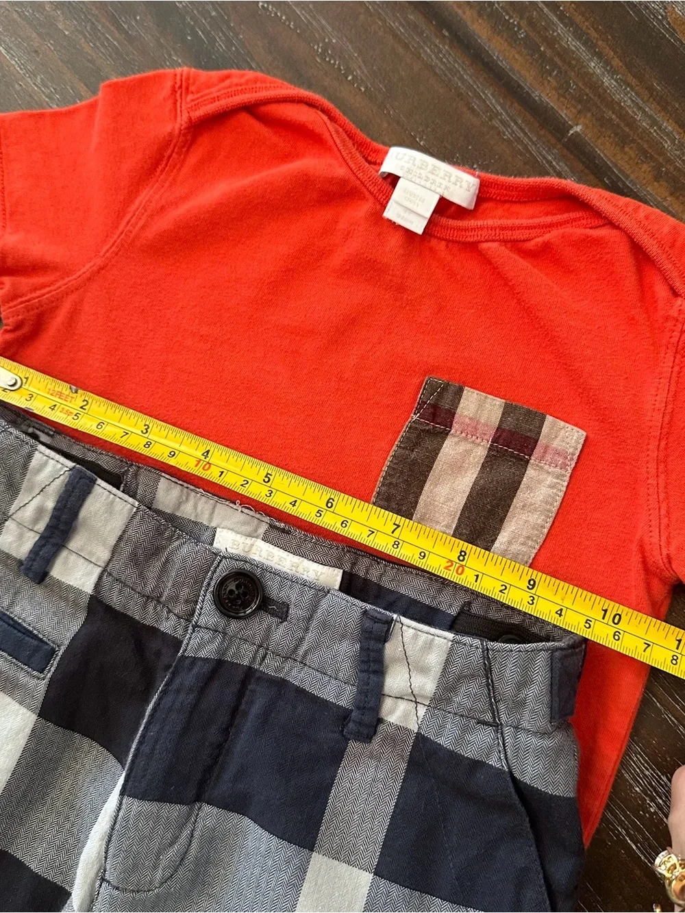 Authentic BURBERRY Boy Nova Check Shorts & Tee Set 18-24M 2Y Toddler